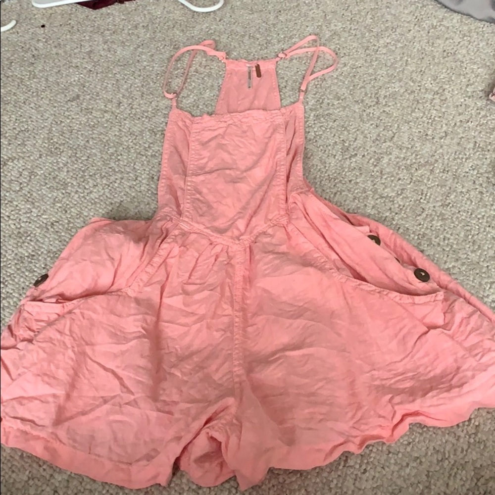 free people linen overalls